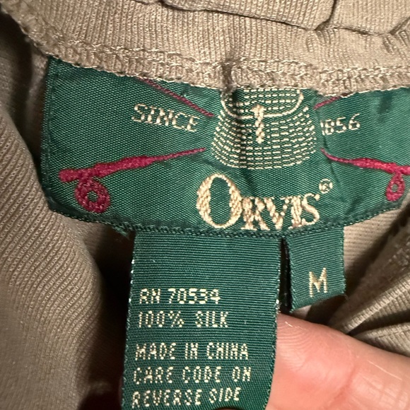 Vintage Orvis Silk Button Skirt in Classic Tan - Picture 2 of 9